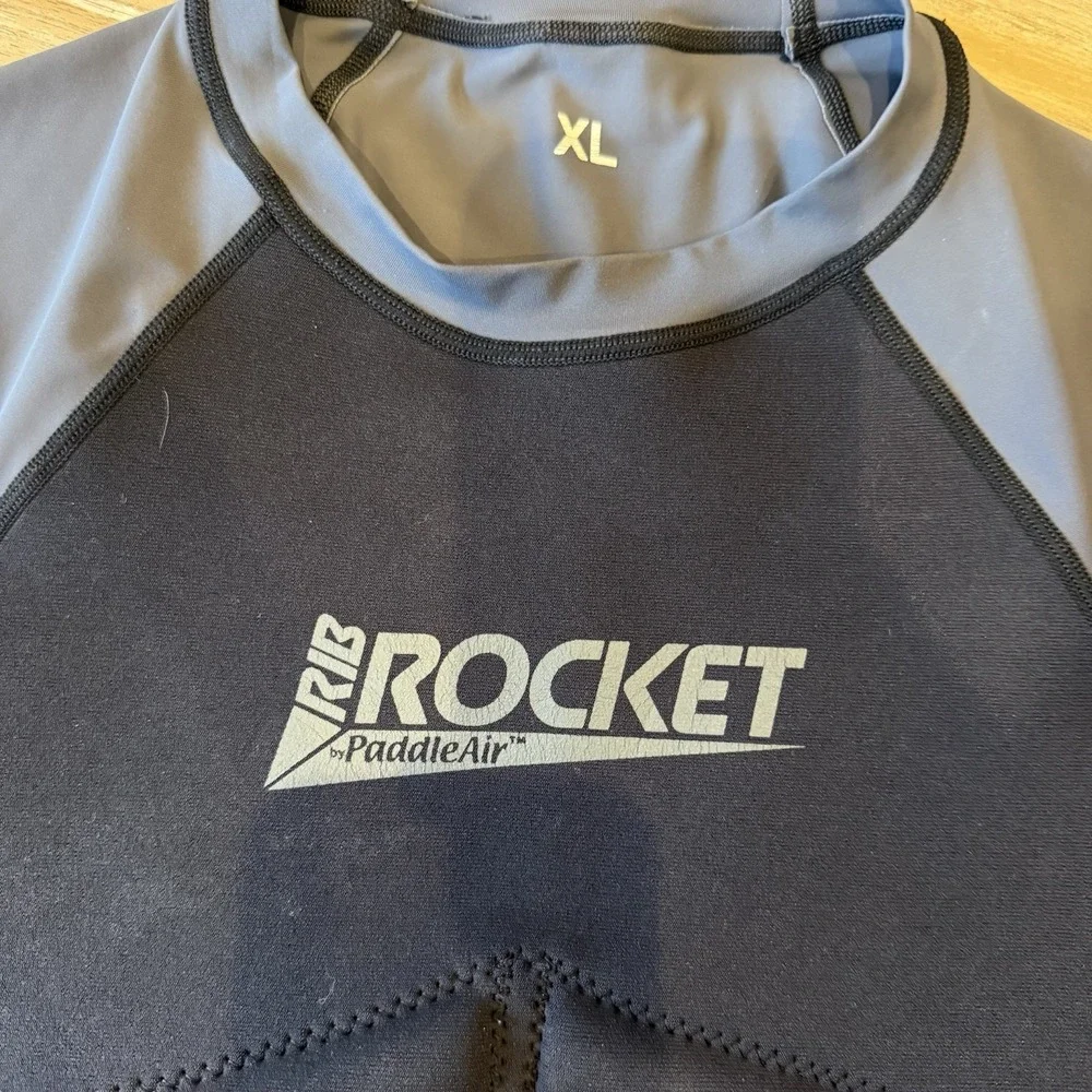 PaddleAir Rib Rocket Neoprene Paddle Top XL Black Gray Kayak SUP Water Sport